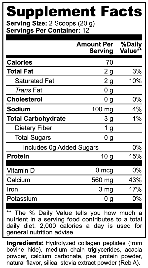 Grass-Fed Collagen Creamer Vanilla