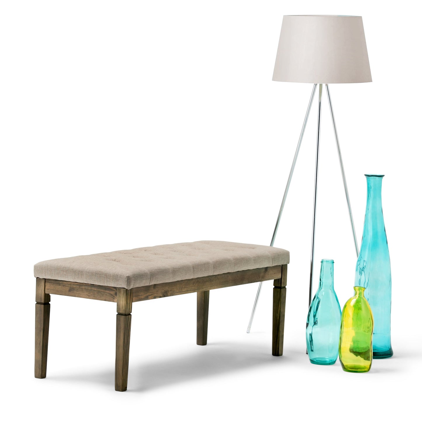 Waverly Tufted Ottoman Bench - Natural