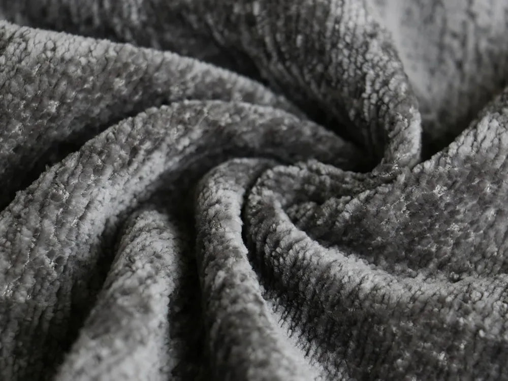 112 Inch U-Shaped Sectional Sofa, Dark Grey Chenille Fabric, Double Chaise for Living Room.