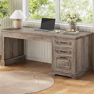 Executive Desk, Computer Desk with Storage Power Outlet.
