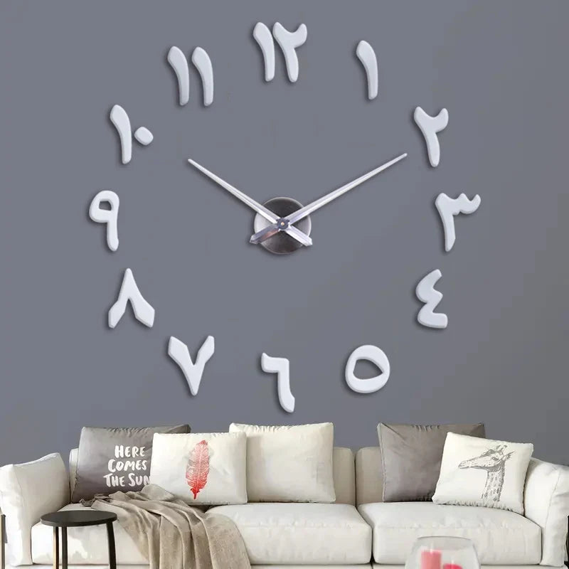 Large wall clock mirror, digital wall clock living room and study.