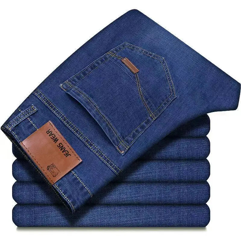 Men's Soft Straight Denim Pants 2025 Autumn Classic