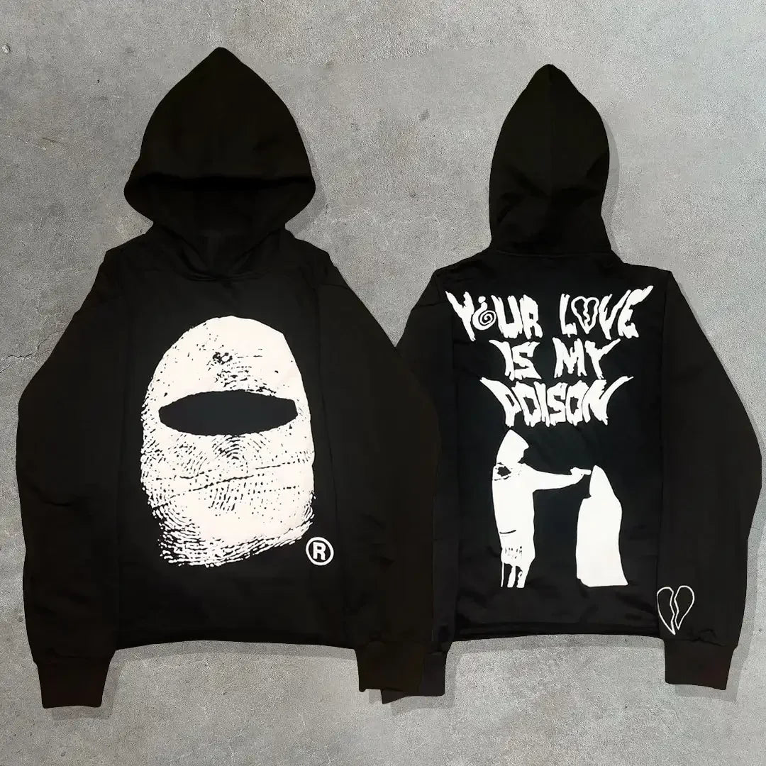 All Top Quality Personality Simple Design Zip Up Hooded Jackets Niche Fashion.
