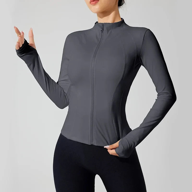 2025 Full Zipper Windproof, Winter Gym Fitness Coats Women's Jackets.