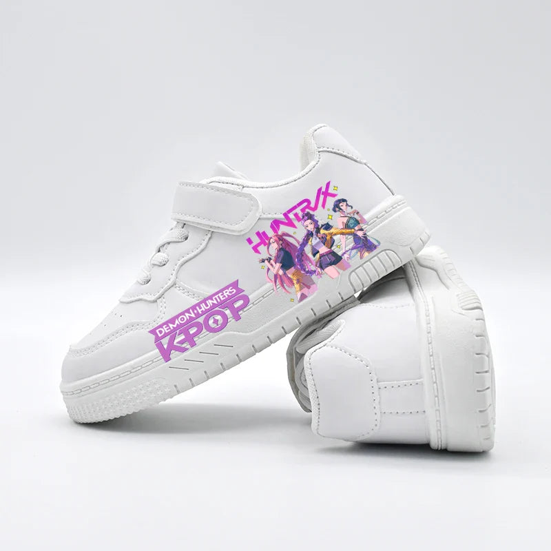 Children's Fashion KPOP Casual Shoes Kids New Design White Sport Shoes Student Boys Girls Anti-slip Outdoor Breathable Sneakers