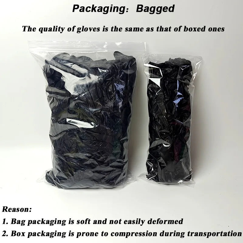 100PCS Black Nitrile Gloves Household Kitchen Bathroom Cleaning Gloves, Nail Art, Hair Dye, Latex Free