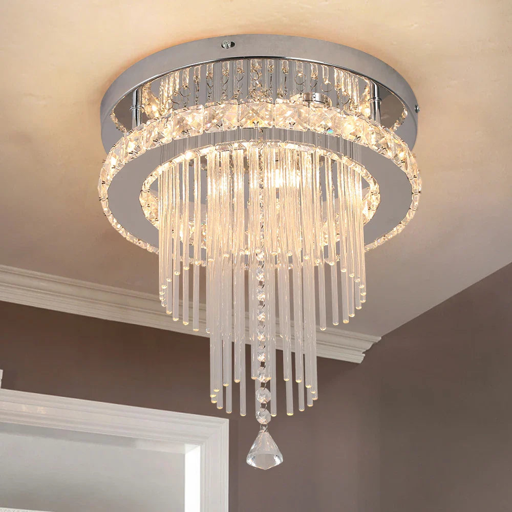 Drop Crystal Pendant Led Chandelier Lamp