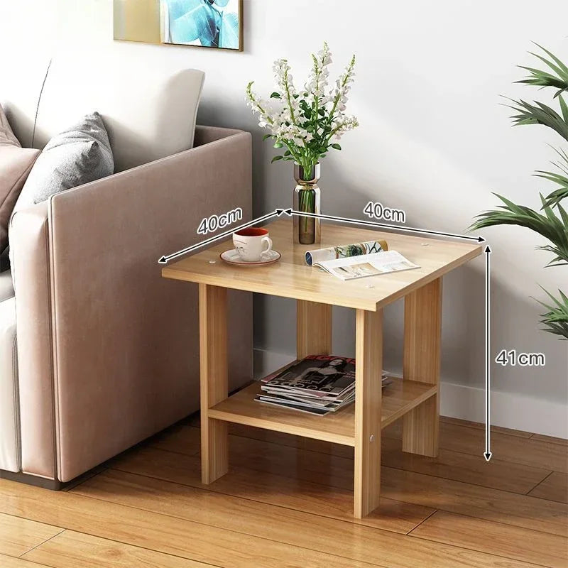 Solid Wood Bedroom Small Side Table Stable Cabinet Bedside Storage