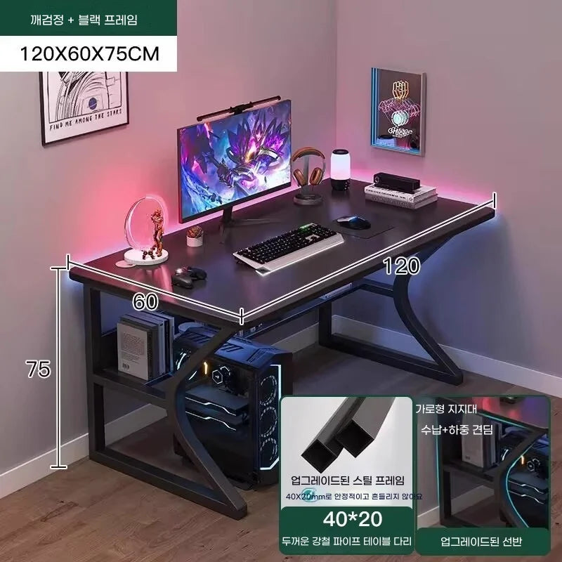 White Gaming Computer Desk Chair Set ,Home Office, Study, Bedroom Laptop Table
