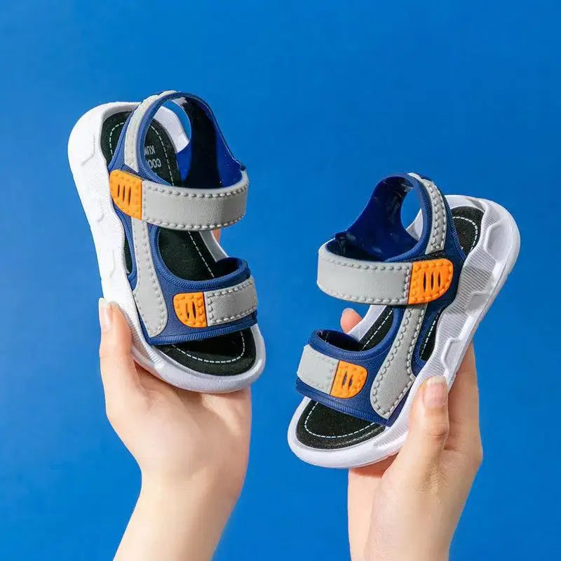 Children's Sandals, Summer New Style Imitation Leather, Soft Bottom Beach Sandals.