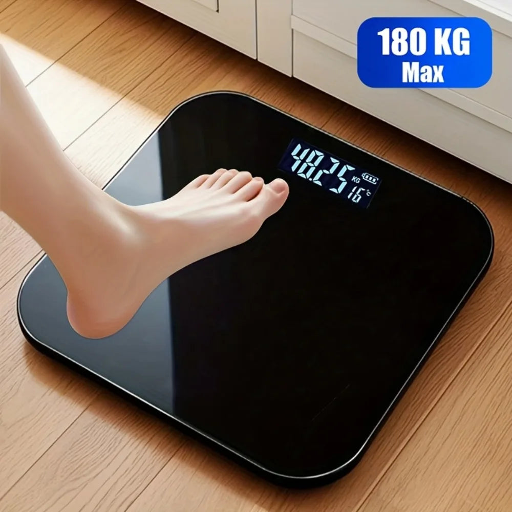 High-Precision Bathroom Scale, Electronic Scale, Accurate, with LED Display And Temperature Reading Switchable Between