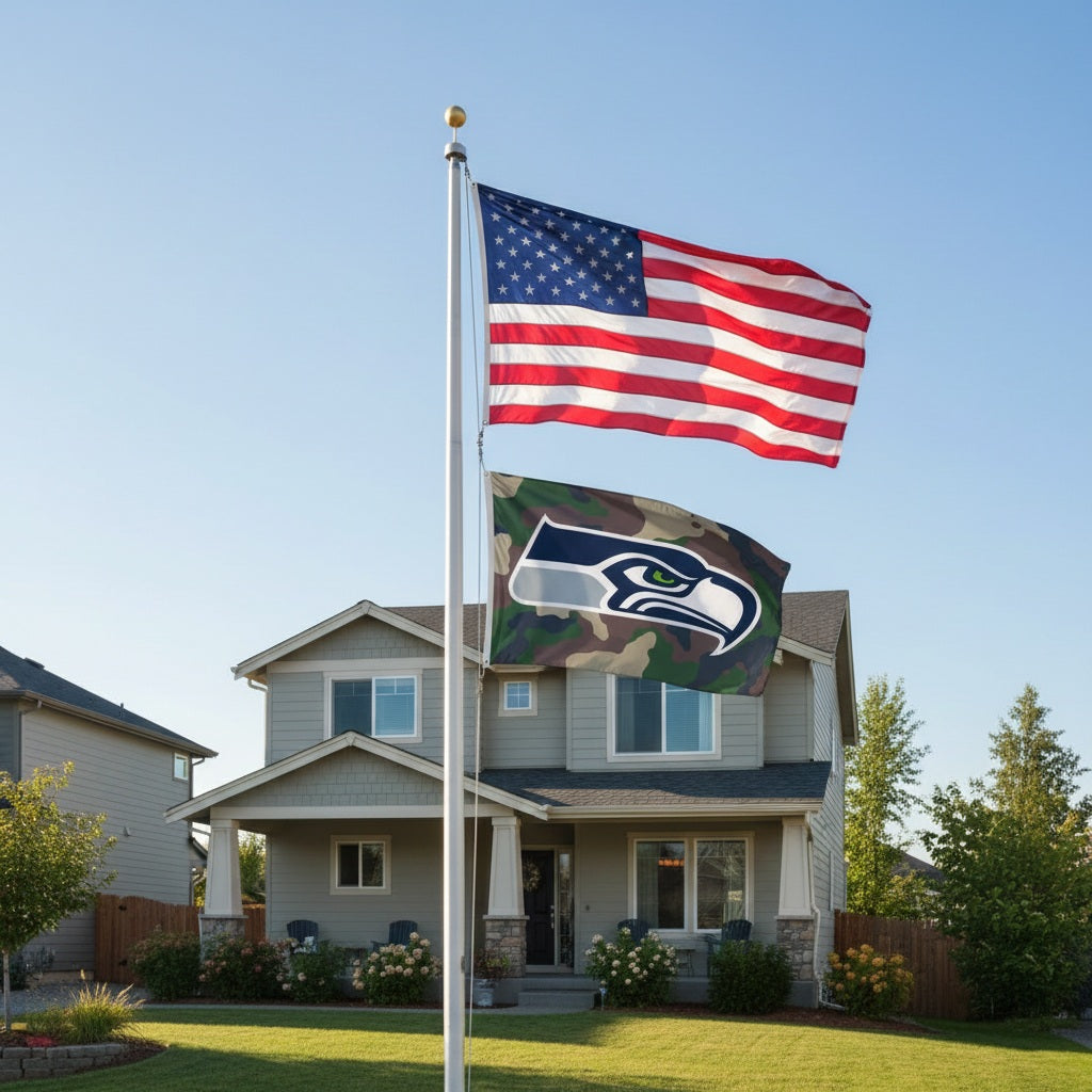 Seattle Seahawks Flag 3x5 Military Camo
