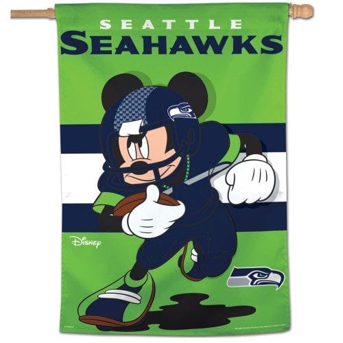 Seattle Seahawks Flag Mickey Mouse Football House Banner