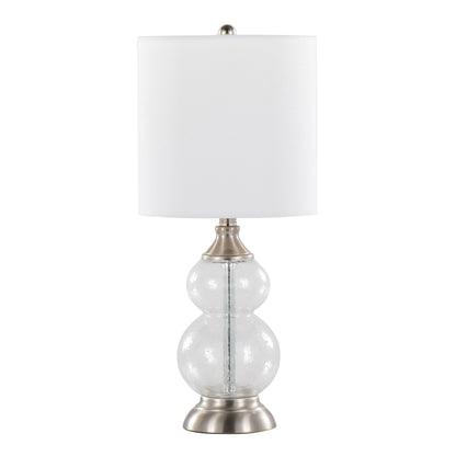 Belle Modern Seeded Glass Table Lamps – Set of 2