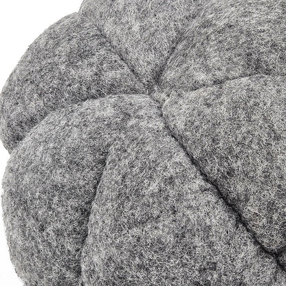 Set of 3 Plush Fabric Pumpkins in Brown