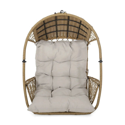 Malia Wicker Hanging Chair With Cushion