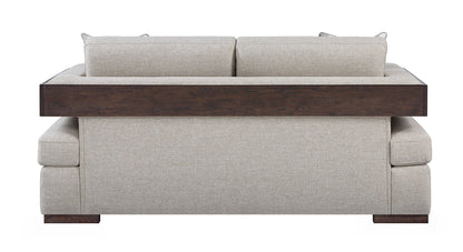 Niamey Loveseat With 2 Toss Pillows - Walnut