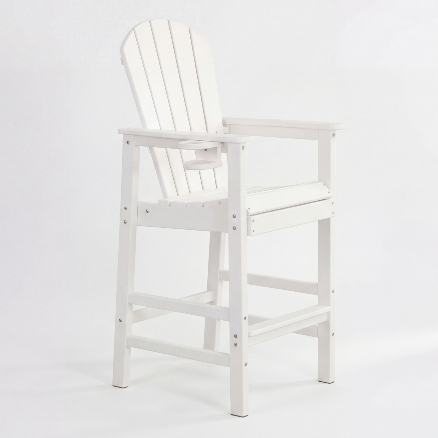 HDPE Bar Height Adirondack Patio Chair Outdoor Bar Chair With Cup Holder And Armrests