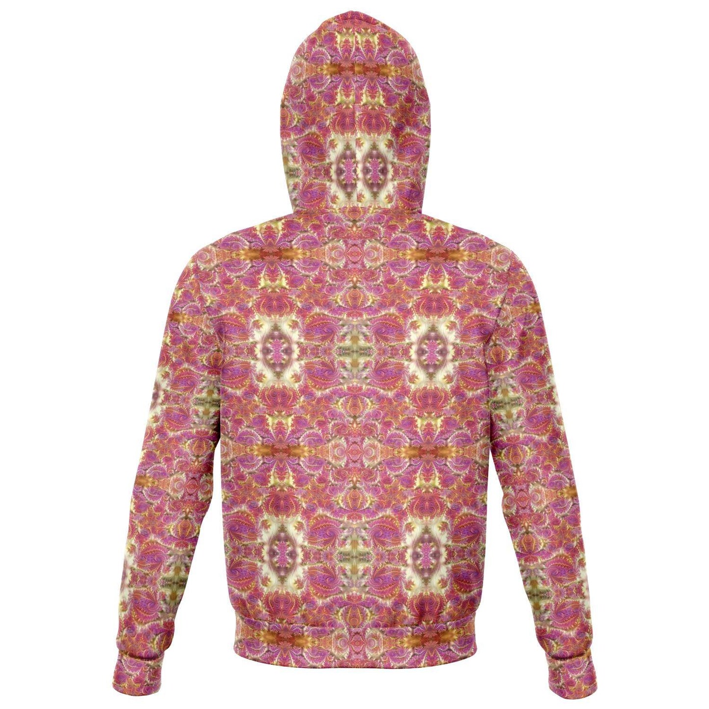 FRACTAL ROSE GOLD PREMIUM ZIP UP HOODIE