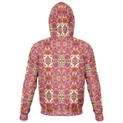 FRACTAL ROSE GOLD PREMIUM ZIP UP HOODIE