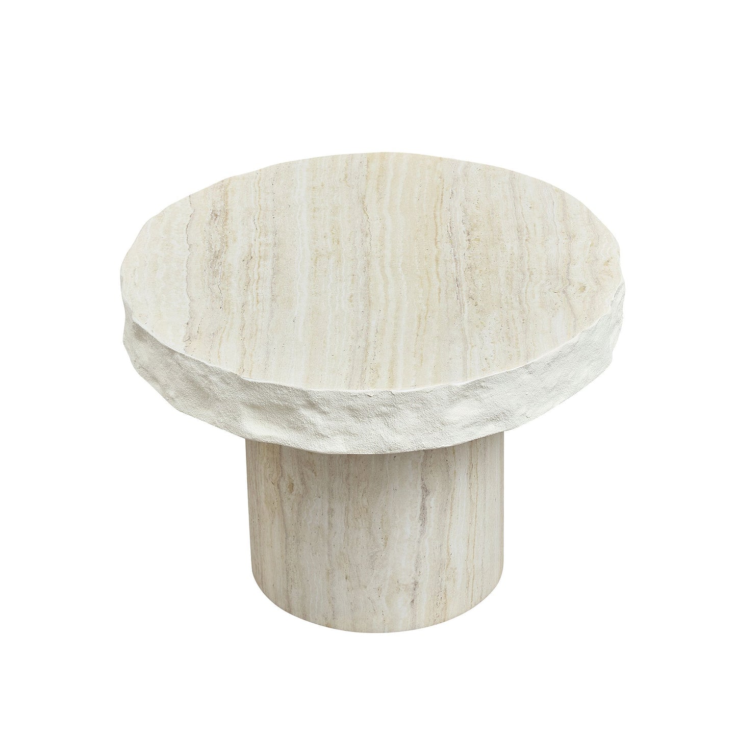 23.82 Inch Faux Mars Textural Patterns Coffee Table