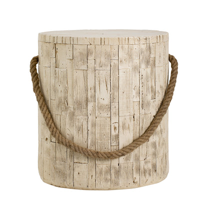 Outdoor Wood Grain Rustic MGO Side Table with Realistic Wood Vibe