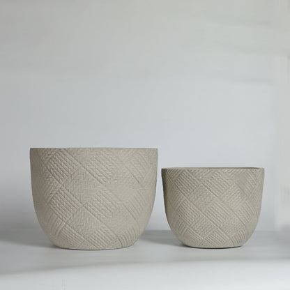 Round Concrete Planter Set of 2