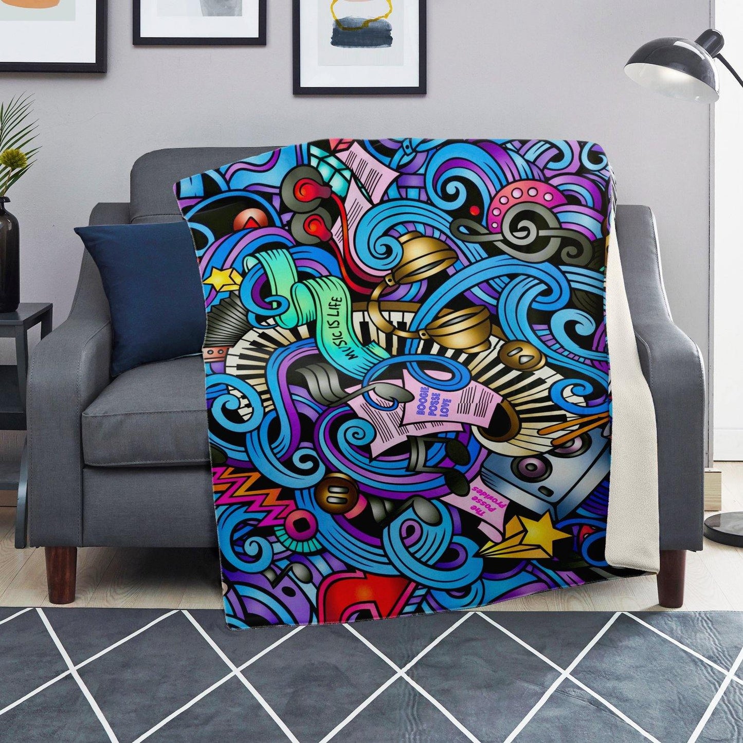 Boogie Posse Premium Microfleece Blanket