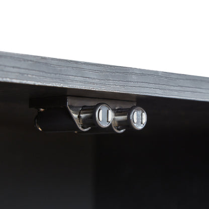 Modern 64-Inch Wavy TV Cabinet with LED Lights