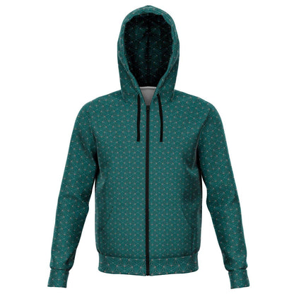 TURQUOISE SACRED CONNECTIONS PREMIUM ZIP UP HOODIE