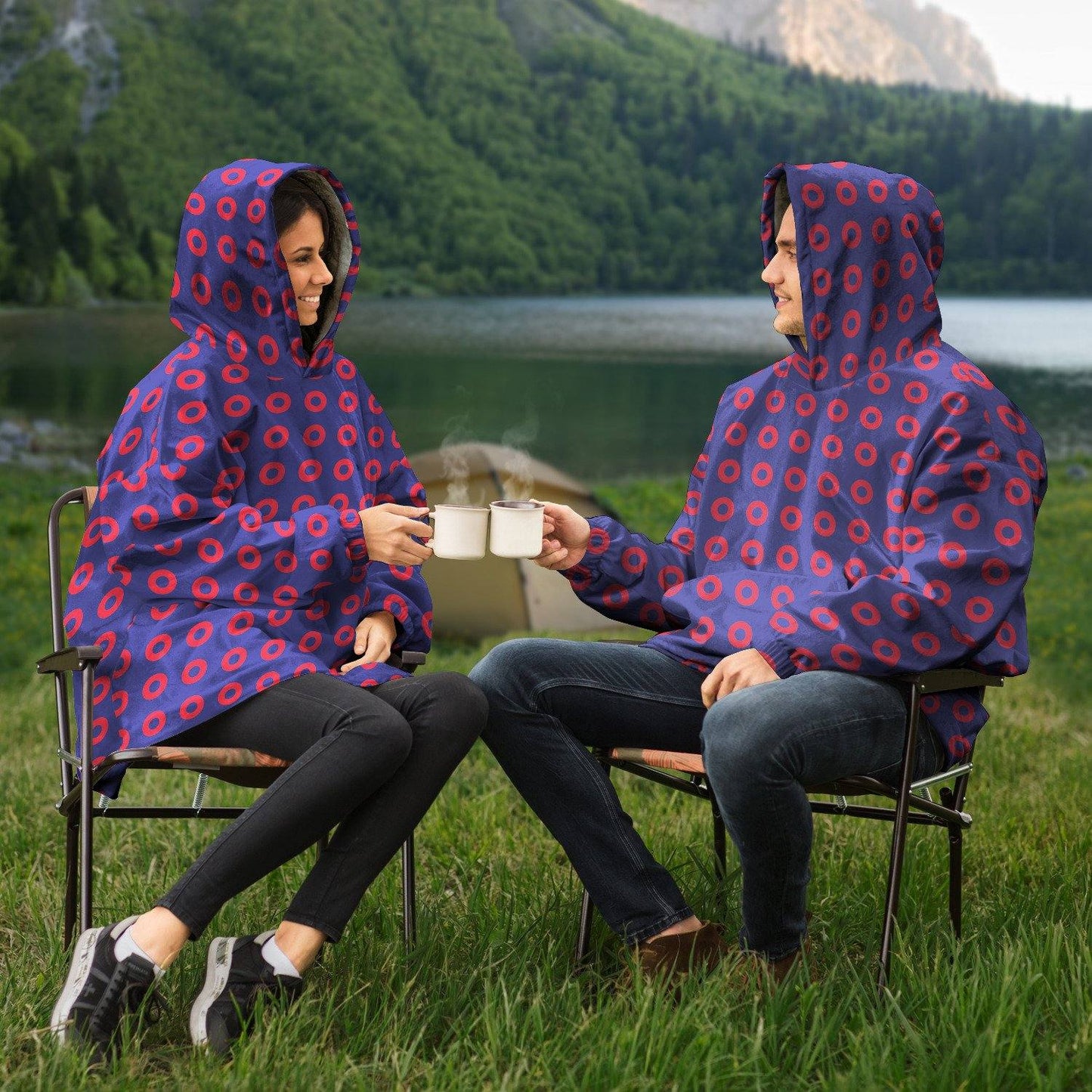 Phish Premium Sherpa Snug Hoodie | WEARABLE BLANKET | Fishman Donuts
