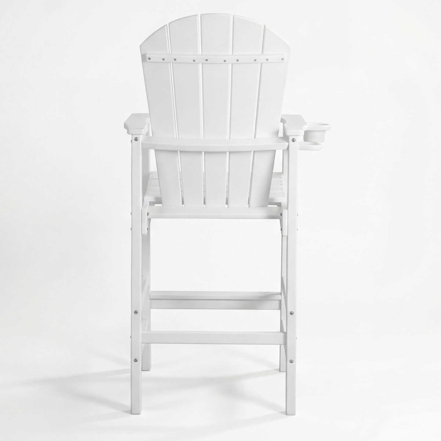 HDPE Bar Height Adirondack Patio Chair Outdoor Bar Chair With Cup Holder And Armrests