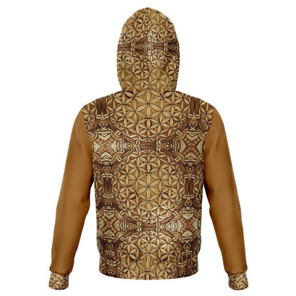 GOLDEN FLOWER OF LIFE PREMIUM PULLOVER HOODIE