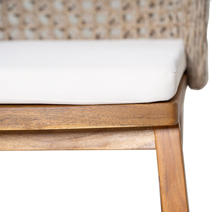 Outdoor Acacia Wood Dining Chairs (Set of 2)