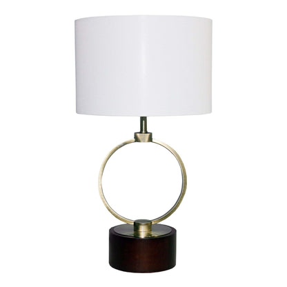 Nordic Home Creative Bedroom Table Lamp with Grid Metal Circular Design