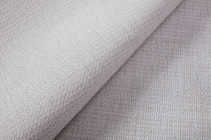 Hayden King Size Upholstered Wingback Bed with Textured Ivory Canvas and Tall 54' Headboard