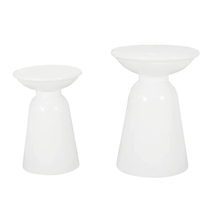 Serenita Outdoor Side Tables With Flared Design (Set of 2)