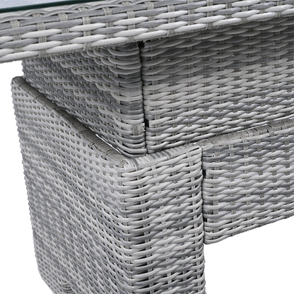 Outdoor Furniture Set Patio Rattan with Recliners and Tables