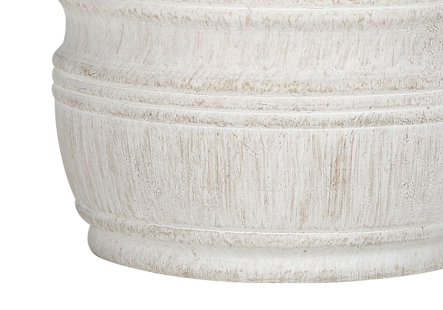 28"h Cream Resin Table Lamp with Ivory Linen Shade