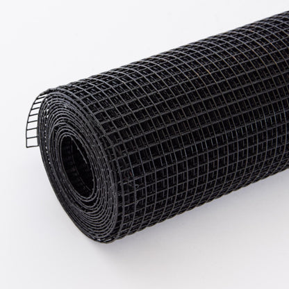 Vinyl Coated Hardware Cloth, Welded Wire Fence for Poultry & Home Improvement - Black