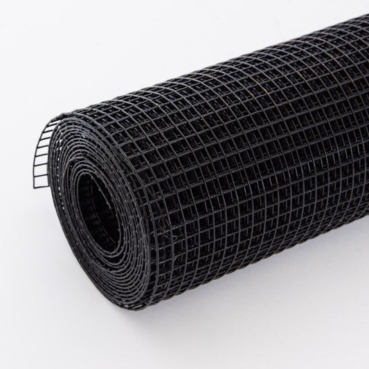Vinyl Coated Hardware Cloth, Welded Wire Fence for Poultry & Home Improvement - Black