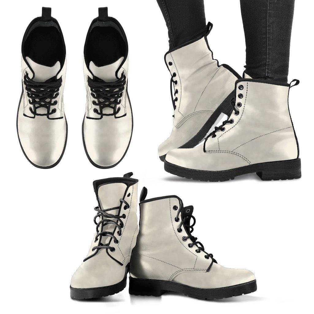 Pearl  Memory Foam Boots | All Season Lace Up Boots | Vegan Leather Combat Boot