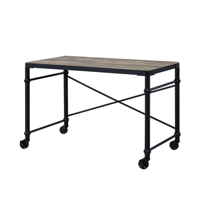 Oklarth Rustic Writing Desk - Black / Oak