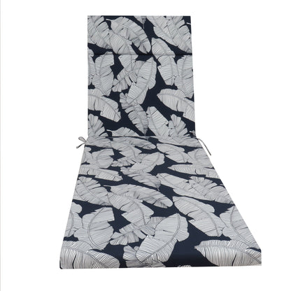 2-Piece Indoor/Outdoor Chaise Lounge Chair Cushion Set with Ties