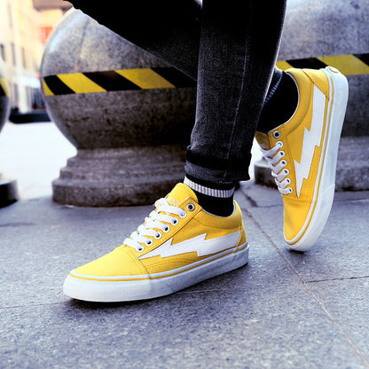 Lightning shoes for men and women couple models low to help retro vulcanized canvas skate shoes