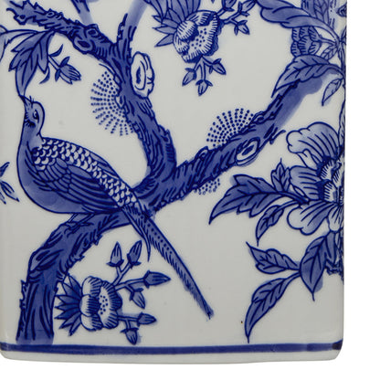 13x25' Blue and White Ceramic Vase Lamp