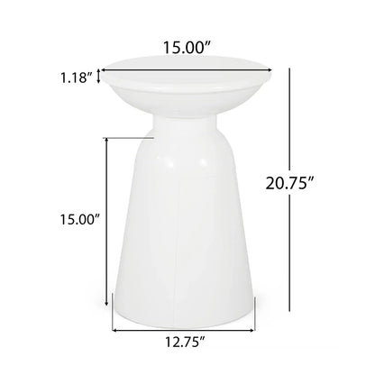 Outdoor Modern Metal End Large Table