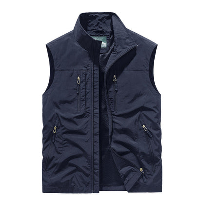 Outdoor Fleece Work Vest Fleece Sweatshirt Reversible