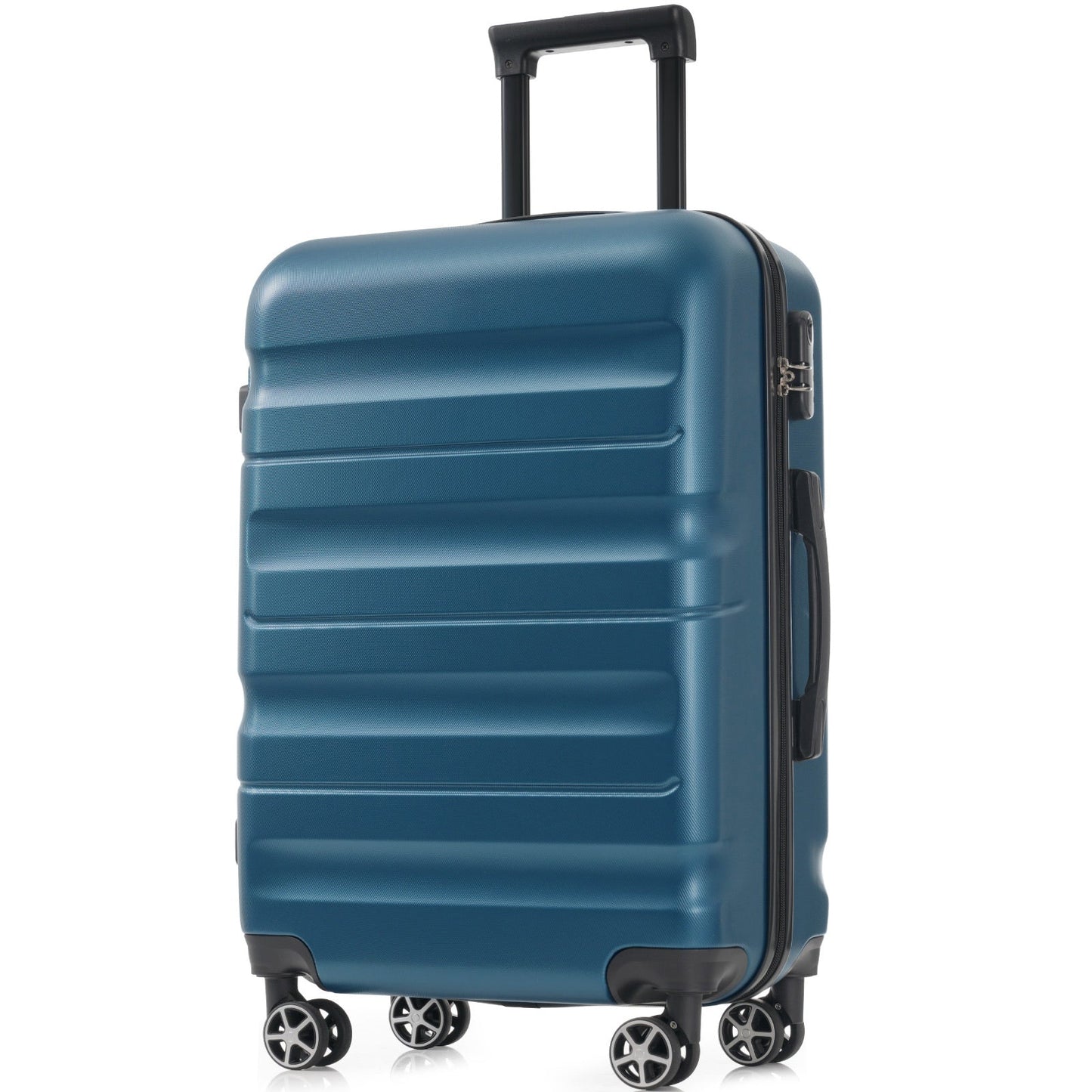 Hardshell ABS Luggage Set 24-Inch Spinner Suitcase with 2 Packing Cubes