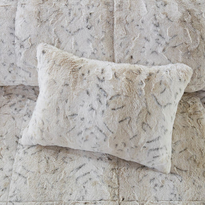 King 4PC Faux Fur Comforter Set